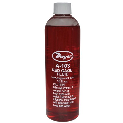 Dwyer® Red Gage Fluid, A-103, 1 pt Bottle, .826 Specific Gravity