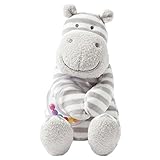 Manhattan Toy Baby Activity Plush Toy with Ring Rattle, Hippo, 10