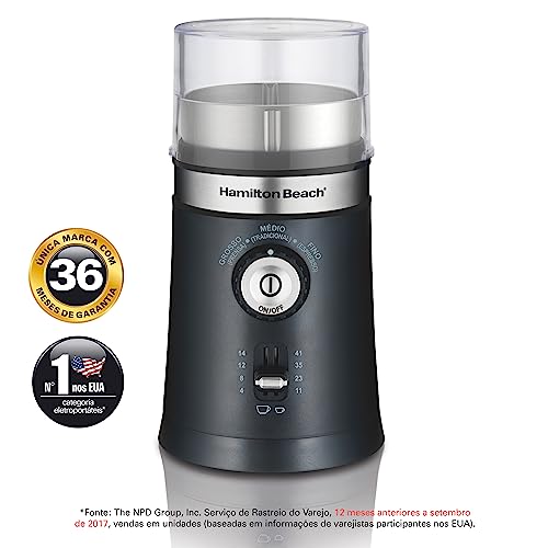 Hamilton Beach, 80393-BZ127, Moedor Ajustável , 127V, Preto