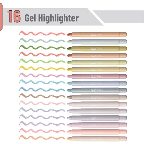 Image of Mr. Pen- No Bleed Gel Highlighters, Soft & Muted Colors, 16 Pack | Bible Highlighters and Pens No Bleed, Bible Markers for Study, Journaling, School Supplies and Accessories