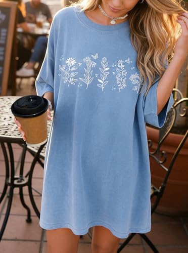 Image of Remidoo Oversized Graphic Tshirts for Women Casual Loose Fit Short Sleeve Tee