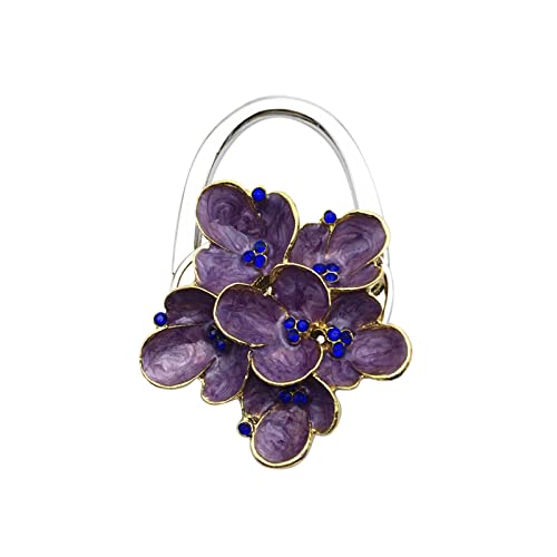 Purse Hook Foldable Purse Hanger Portable Exquisite Flower Shape Bag Hanger Hook Purse Table Hanger Holder Bag Storage for Women and Girls Accessories