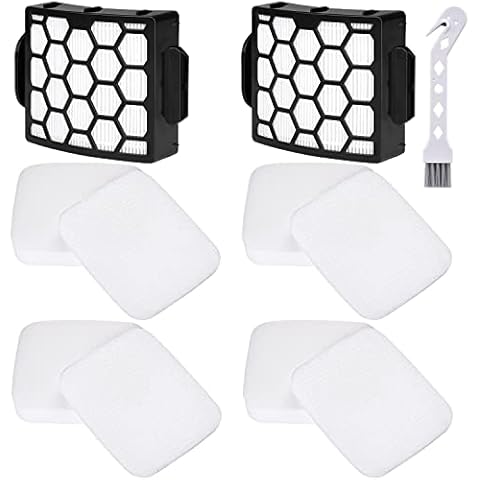 Aryavos Filter Replacement for Shark Rotator Navigator Lift-Away ADV DuoClean PowerFins Upright Vacuum UV850, 2 HEPA Filters, 4 Foam & Felt Filters, Compare to Part # XFFK320 XHF320 Cover