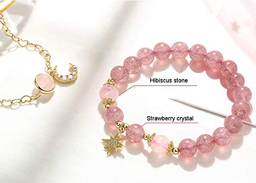Pulsera de doble fila ajustable bañada en oro de 14K con cristales brillantes para mujer 3