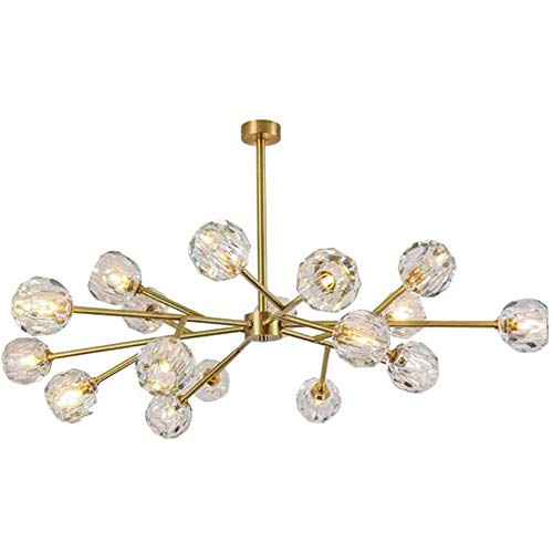 Lustre en cristal haut de gamme et cuivre luxury Sputnik 12 têtes