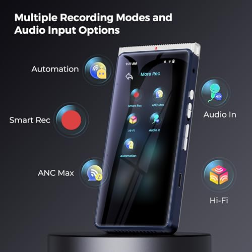 Innioasis PR1 AI Voice Recorder, Transcription & Translation with AI, 3.99 inch 64GB Smart Summarize, Offline AI Processing Note Taker for Meeting & Lectures, Translation for Business Travel, Silver by innioasis - Used condition - Image 8