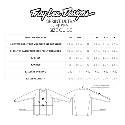 Troy Lee Designs Cycling MTB Bicycle Mountain Bike Jersey Shirt for Men, Sprint Ultra Jersey Lines (Ivy/White, Medium) - Thumbnail 3