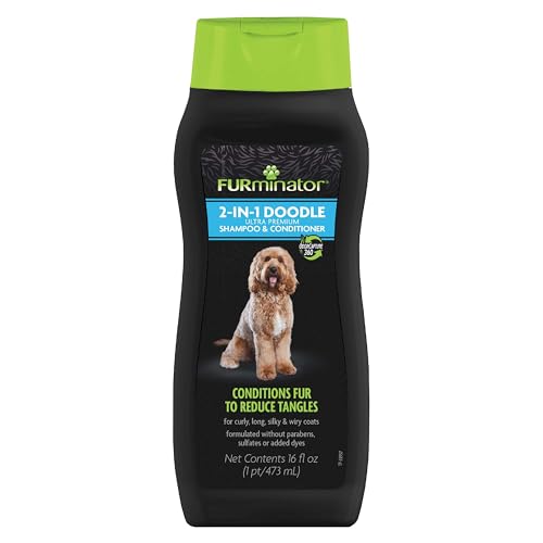 FURminator 2-in-1 Doodle Ultra Premium Shampoo & Conditioner, 16 Ounces,