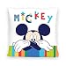 Disney Home Mickey Mouse - Cojín decorativo con relleno y cremallera (40 x 40 cm)