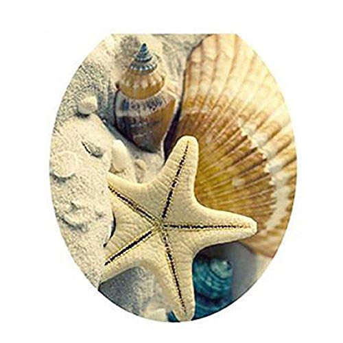 Brüssel s08 Abnehmbarer Vinyl-WC-Sitzaufkleber, Motiv: Ozean, Wald, Himmel, Fisch, Dekoration, Heimdekoration, Badezimmer, WC-Deckel, Aufkleber, PVC, a, M Cover