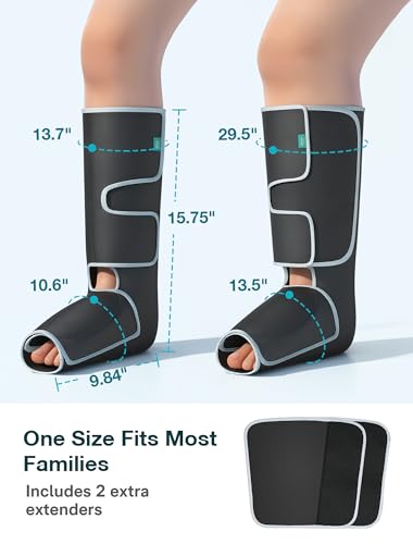 Image of ALLJOY Leg Massager for Circulation and Pain Relief FSA, Father-s Day Gift-s for Dad Men Women, Leg Massager with Heat and Compression Helpful for Vericose Veins, Fatigue, Cramps, Swelling, Edema