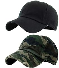2 Pack - Black & Camo Green (Distressed)