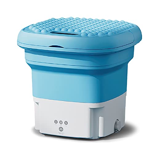 YXW Lavadoras Pequeña Lavadora 2.8L Mini Lavadora, Lavadora de Viaje Plegable, máquina de Micro Lavado doméstico portátil de automóvil (Color : Blue) Cover
