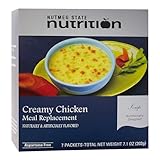 Nutmeg State Nutrition - High Protein Instant Soup Mix, Low Calorie, Low Fat, Low Carb, Bariatric Friendly, Ideal Protein Compatible, Aspartame Free, 7 Servings Per Box (Creamy Chicken)