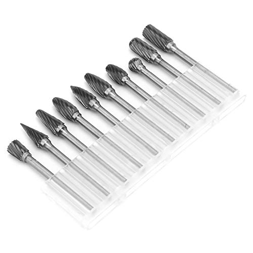 Juego de 10 fresas rotativas de carburo de tungsteno 1/8 miniatura 4