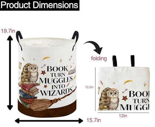 Image of ESSME Kids Laundry Basket,Magic Hamper Collapsible Canvas Waterproof Storage Bin for Home Decor, Cute Hamper,Gift Baskets(Magic)