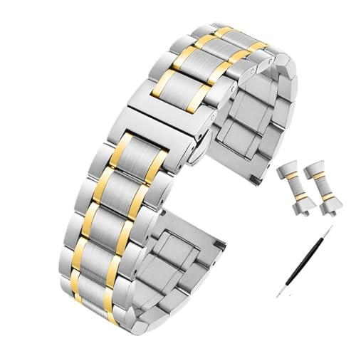 Bracelet acier pour femme et homme maillons d'horlogerie finition miroir