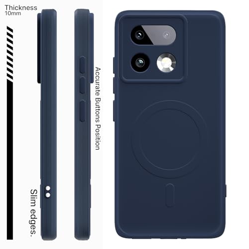 Image of Pikkme Back Cover for Realme 16 Pro Plus 5G Soft Matte Silicone Mag-Safe Design (Mag-Safe Not Support) Camera Protection | Slim Fit Bumper Cover (Blue)