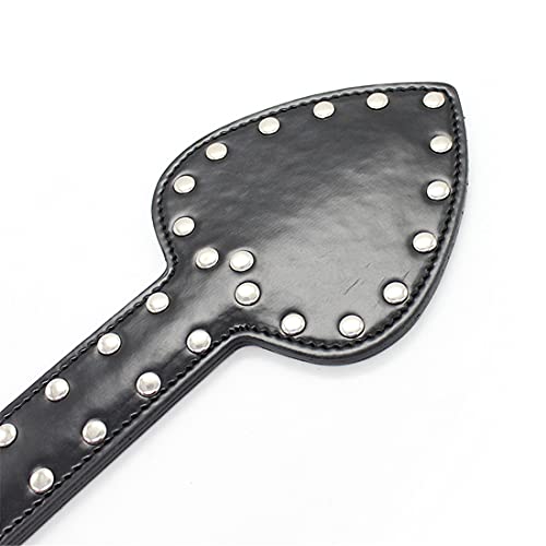 Spanking peddel sex erotische SM leer met klinknagel hartvorm peddel zweep fetish bedboeien rollenspel paren flirten… - Afbeelding 3