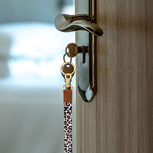 Grevosea 2 Stück Schlüsselband,ID Lanyard,Keychain Schlüsselbander Mädchen,Leopardenmuster Lanyard für Schlüssel,Neck Lanyard Strip Wristlet Keychain Lanyard für Autoschlüssel ID Badges Kartenhalter