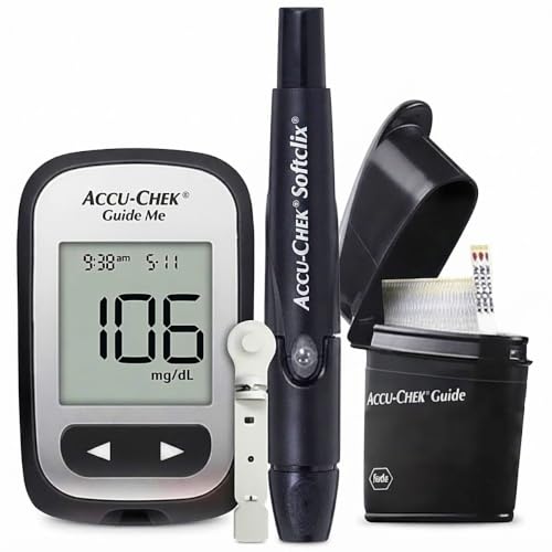 Kit Medidor de Glicose Accu-Chek Guide Me, mg/dL, 50 Tiras
