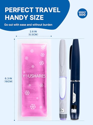 Image of YOUSHARES TSA Approved Ice Packs for Insulin Cooler Travel Case - Travel Ice Packs for Medications, Reusable Small Freezer Packs for Insulin Travel Case (4 Pcs, 4colors)