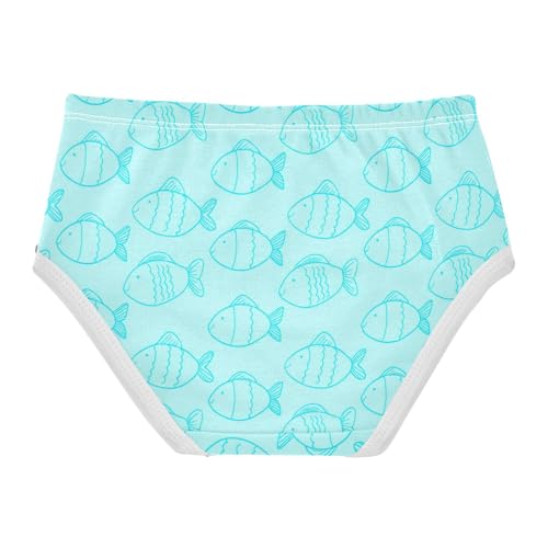 Ocean Fish Blue Toddler Girls's Underwear 2T 23028602