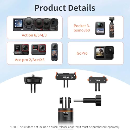 Mini trépied extensible VRIG TP35 pour DJI Osmo Action et insta360 - 4