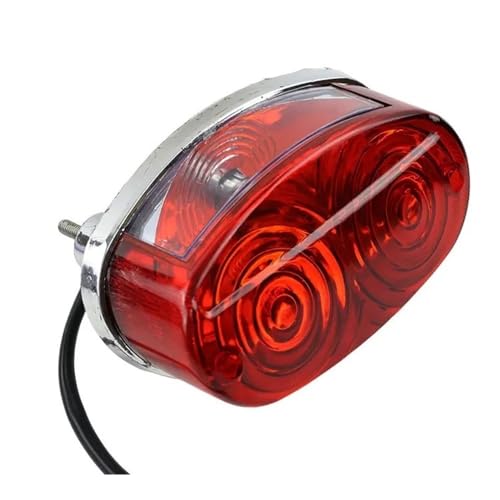 Feu arrière moto rond en plastique rouge pour ATV, buggy et pit bike - Éclairage de signalisation