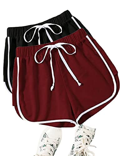 TUSI Women Sports Shorts, Dancing Workout, Running Yoga Shorts Pant/Shorts for Women's/Girl's Stylish-Black (S)-picture-18