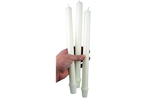 Cathedral Brand 51% Beeswax Short 4's Candles with Self-fitting Ends