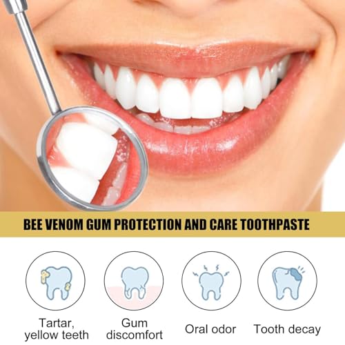 Bienengift Zahnpasta,Bienengift Zahnfleischpflege Zahnpasta Tiefenreinigung Zahnstein Flecken Zahnstein Geruch Frischer Atem Whitening Zahnpasta (2)