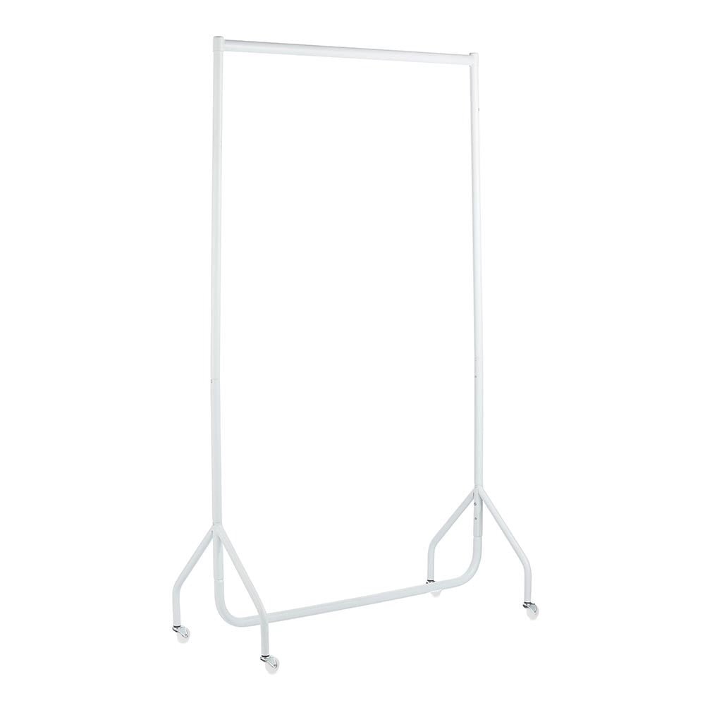 Shopfitting Warehouse Extra Height Heavy Duty Clothes Rail Garment Rack Steel White 4ft wide