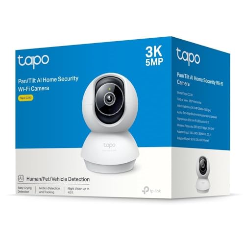 Tapo C230 3K 5MP Indoor Camera, Smart Ai Detections - Person Pet Baby Cry, Pan/Tilt 360° View, Security Camera No Monthly Fee, Enhanced Night Vision, Two-Way Audio, Works With Alexa & Google - 11