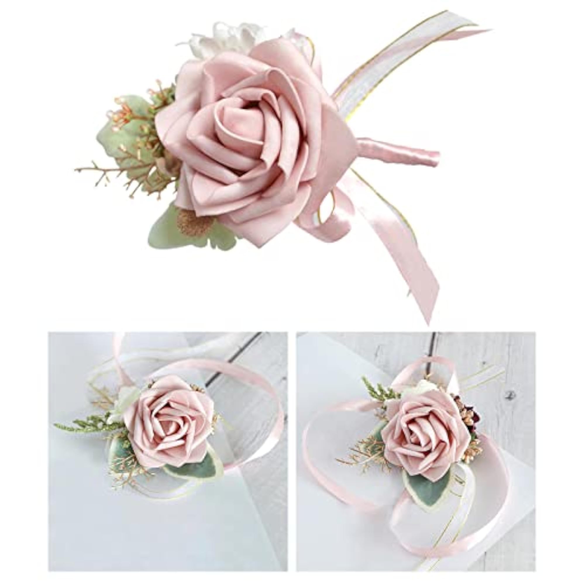 Rose Corsage Bracelet for Bride and Prom