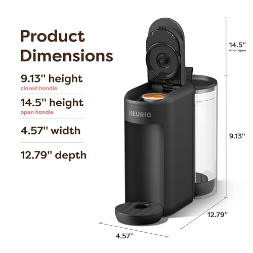 Keurig K-Mini Mate Plus Single-Serve K-Cup Pod Coffee Maker, Compact, 3 Cup Sizes, Brew Over Ice and Strong Button Features, 50 oz Removable Reservoir, Midnight - image 8