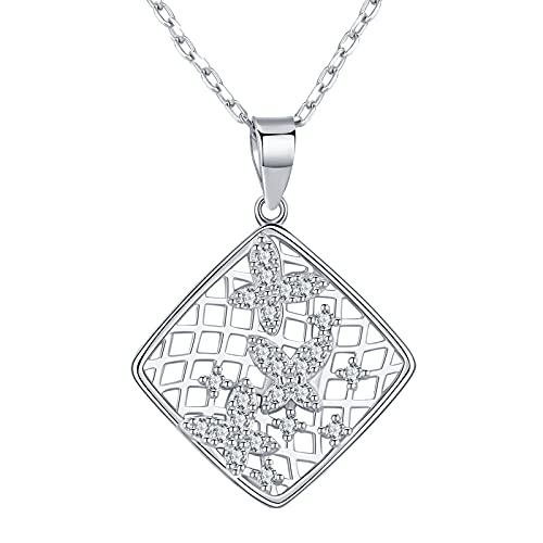 Bijoux carrés colliers pendentifs papillon femme style naturel