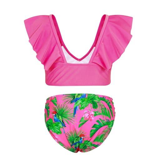 Girls Swimsuit Two Pieces Bikini Set Ruffle Bathing Suits Kids Flounced Beach Pool Swimwear for 6-13 Years4