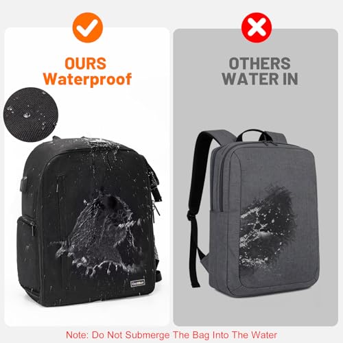Mochila profesional para cámara impermeable negra miniatura 5