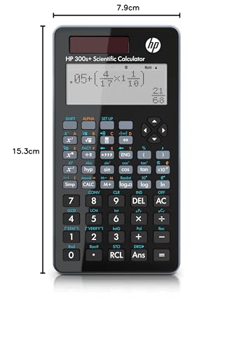 HP 300s+ Scientific Calculator - Calculadora (Black, Pantalla LCD de 4 líneas con Formato de Libro de Texto, 5 Minutos, Batería - imagen 3