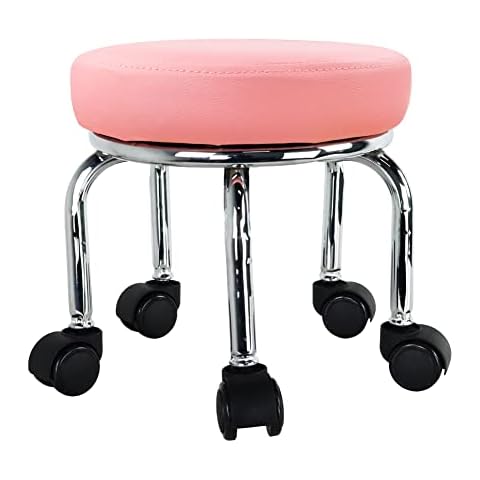 Taburete rodante WKWKER PU Cuero Cover