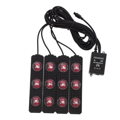 OSOLADY 1Pc Colorful Car Atmosphere Lamp Sound Activated Under Glow LED Decorative Light for Vehicle Interior USB Socket Sturdy Durable Design for Car Modification