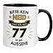 77 Geburtstag Männer Geschenk Tasse | Bitte kein Neid – weil ich mit 77 so gut aussehe | Lustige Geschenk Geburtstagstasse Spruch 77. Geburtstag | 77ter Geburtstag - Witziges Geburtstagsgeschenk Mann
