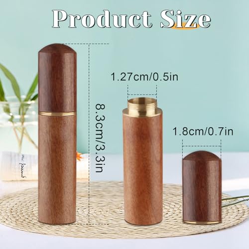 Image of 6 Pack Needle Case Wooden Sewing Needle Holder Portable Embroidery Needle Tube Keeper Container for Hand Crafts Sewing Knitting Tool Toothpick Pill Bead