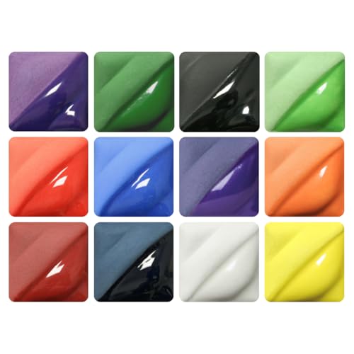 AMACO Velvet Underglazes 12-Pint Class Pack, 12 Assorted Colors, Cone