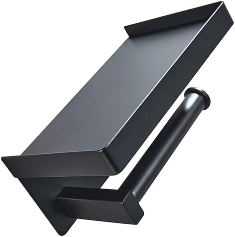 Cabilock Bathroom Toilet Paper Holder Shelf Simple Wall-Mounted Roll Paper Rack Stand