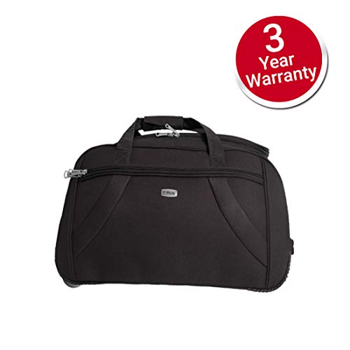Image of Timus Club Mumbai 55 CM Black 2 Wheel Duffle Trolley Travel Bag for Women and Men