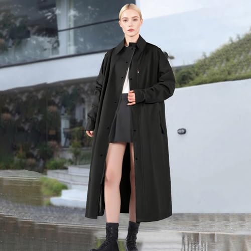 Manteau de pluie long pour femme imperméable fini les vêtements trempés en randonnée