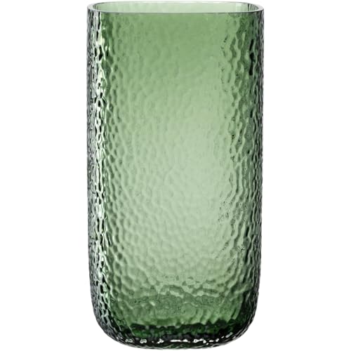 Leonardo Home Martello Vase, 1 Stück, vielseitige Vase, stilvolles Dekorationsstück mit haptischer Oberfläche, Zeitlose Pflanzenvase, einzigartige Blumenvase, Höhe 29 cm, grün, 033201