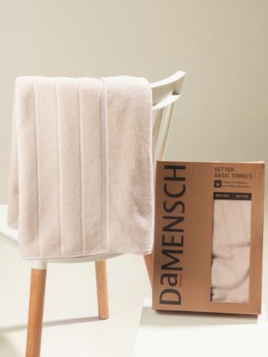 Image of DAMENSCH 100% Cotton Towels, Super Soft Towels Set, Ultra Absorbent Towel for Women, Quick Dry Face Towel for Men, Long Lasting Colours Bath, Hand and Face Towels-Serene Beige II